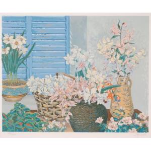 鳥 絵画 版画 シルクスクリーン 結婚祝い プレゼント 吉村明子