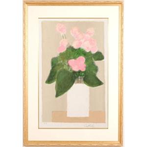 ベルナール・カトラン 「赤い花束」 リトグラフ 版画 絵画 ベルナール・カトラン 「赤い花束」 リトグラフ 版画 絵画