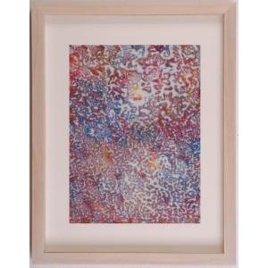 花 絵画 菖蒲 和風 油絵 油彩画 増本憲樹 「安穏への祈り」 額付き