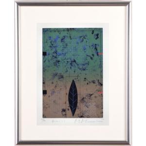抽象画 絵画 桜 花 絵 和モダン シルクスクリーン 版画 南正雄 「花