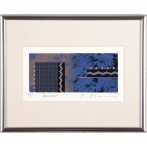 花 絵画 版画 シルクスクリーン 吉村明子 「Brilliant bloom 2」 額