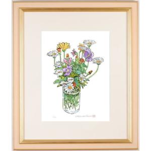 アンドレ・ブラジリエ 「花」 リトグラフ 版画 絵画 アンドレ・ブラジリエ 太陽の馬 絵画 馬 風景画 インテリア リトグラフ