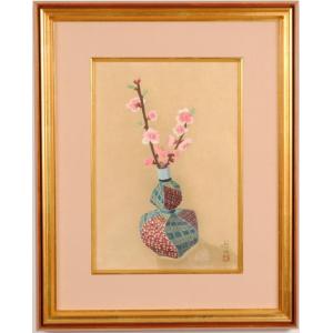 青木乃里子 椿花 花 絵画 椿 静物画 和風 ジークレー 版画 インテリア