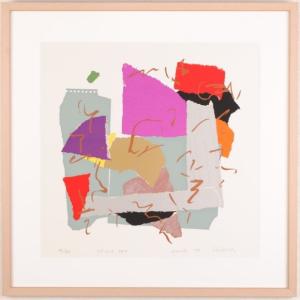 山 絵画 風景画 版画 シルクスクリーン 吉岡浩太郎 「旅の思い出」 額