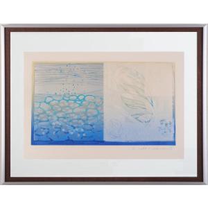 抽象画　リトグラフ　肉質サインあり 778e8a59acc41c72ec6f3ca2f30d8e