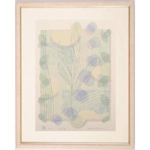 ☆ 南 正雄 シルクスクリーン 南正雄 抽象画 シルクスクリーン 版画 絵画 花吹雪・1 和