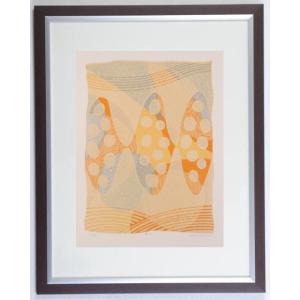 花 絵画 抽象画 静物画 油絵 油彩画 吉岡耕二 「花・1」 額付き