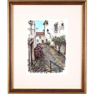 高橋文平 アルブルケルケ スペイン 絵画 風景画 自動車 ルノー4 水彩画