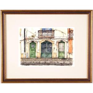 藤森悠二 水彩画 絵画 絵 ローマ・スペイン階段 イタリア ローマの休日