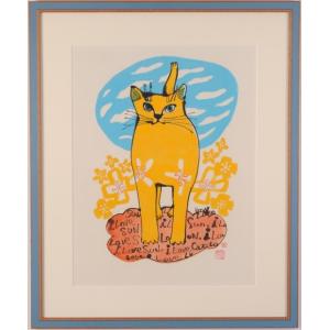 抽象画 絵画 銅版画 エッチング オバタクミ 「訪問者は夜にやってくる