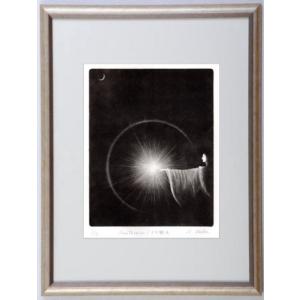 風景画 絵画 楓 絵 銅版画 エッチング 手彩色 キャロル・コレット