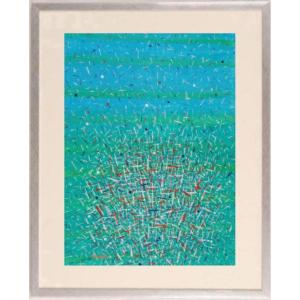 森田剛介 ドルフィン・ブルー ジークレー ジクレー 絵画 版画 額装