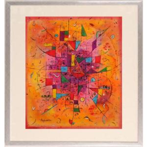 抽象画 絵画 現代アート 水彩画 若松愛子 works L-6 インテリア