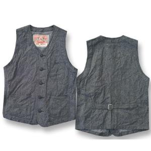 フレンチヴィンテージ 1930年代 コットンストライプワークベスト