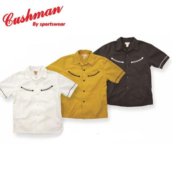 クッシュマン オックスフォードスマイルポケットオープンカラーシャツ CUSHMAN メンズ レディー...