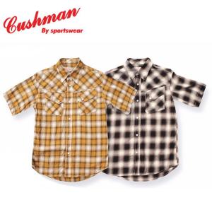 CUSHMAN（クッシュマン） オンブレチェックオープンシャツ レーヨン100
