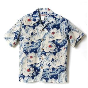 NIPOALOHA（ニポアロハ） ： RAYON SHORT SLEEVE ALOHA SHIRT(百虎