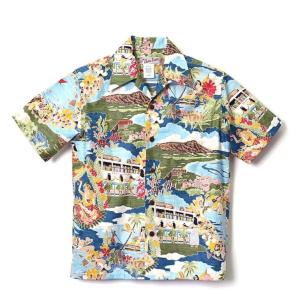 MAKANA LEI（マカナレイ） アロハシャツ 鶴柄 Tsuru メンズ レディース