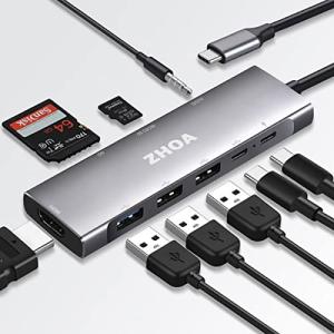 ZHOA USB Cハブ 9in1 USB Cドッキングステーション Type C 変換アダプタ タイプC ハブ USB 3.0 USB 2.0×2の商品画像