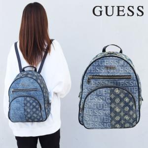 ゲス バッグ SD775033 DENIM GUESS NEW VIBE デニム ロゴ 総柄 リュック バック GUESS ab-507800｜agora-store