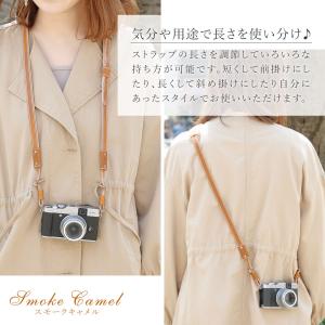 カメラストラップ 革 おしゃれ 斜めがけ 一眼...の詳細画像3