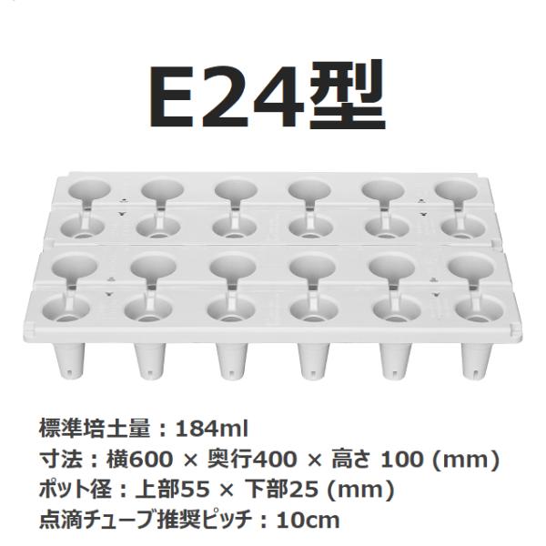 いちご育苗用トレイ　カタツムリポット　E24型