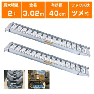 コロコロ    ラダー アルミ  三密対策 567対策販売 ALINCO（アルインコ） アルミブリッジ 3t 3m 2本セット 昭和ブリッジ