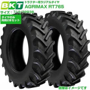 BKT トラクタータイヤ AGRIMAX RT765 710/70R38 2本セット ラジアル チューブレス アグリマックス RT-765 農機 送料無料