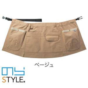 のらスタイル マルチポケットエプロン ベージュ