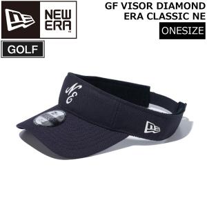 ニューエラ ゴルフ サンバイザー NEWERA GOLF VISOR DIAMOND ERA CLASSIC NE ネイビー キャップ 帽子｜agselect