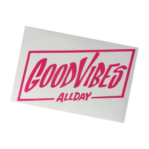 808ALLDAY GOODVIBES ALLDAY カッティングステッカー ホットピンク｜agstyle