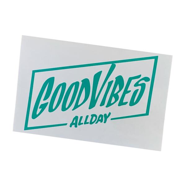 808ALLDAY GOODVIBES ALLDAY カッティングステッカー ターコイズ HI ハワ...