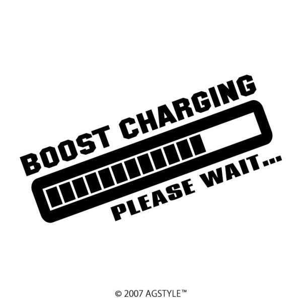 BOOST CHARGING PLEASE WAIT カッティングステッカー 車 JDM USDM ...