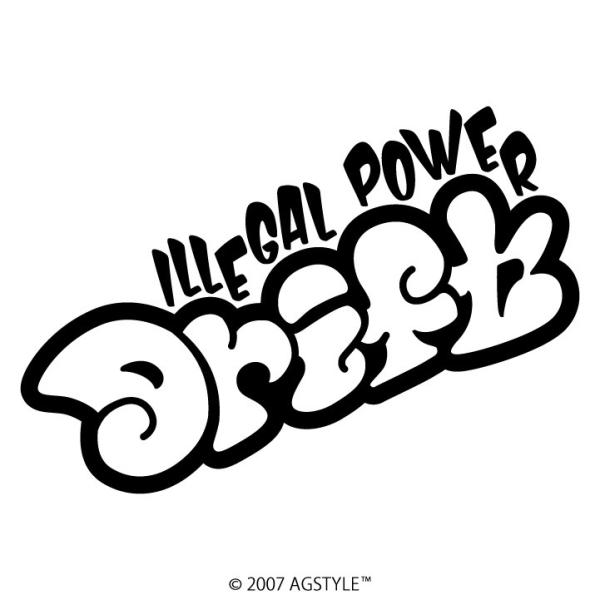 Drift illegal Power カッティングステッカー 車 JDM USDM HDM STA...