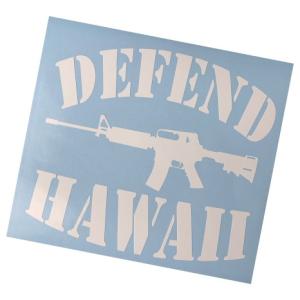 DEFEND HAWAII カッティングステッカー Mサイズ ホワイト OldTYPE｜agstyle