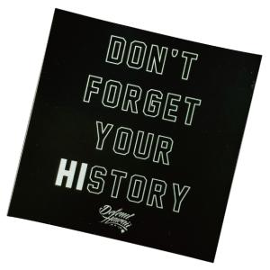 DEFEND HAWAII DON'T FORGET YOUR HISTORY プリントステッカー ブラック｜agstyle