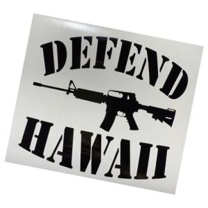 DEFEND HAWAII カッティングステッカー Mサイズ ブラック OldTYPE｜agstyle