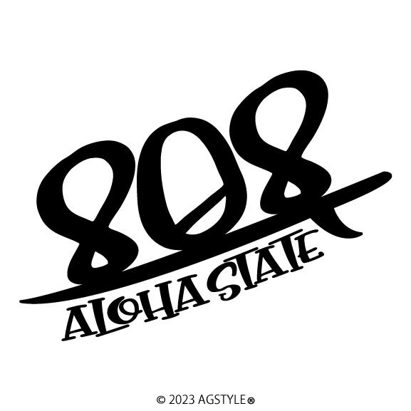 808 Surf ALOHA STATE カッティング ステッカー メッセージ JDM USDM H...