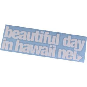 HAWAII DOMESTIC MARKET Beautiful Day Sticker ホワイト ...