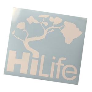 HiLife ベーシックロゴ カッティングステッカー Sサイズ ホワイト hawaii ハワイ USDM JDM HDM stance ハイライフ SK8 スケート オシャレ 正規品｜agstyle