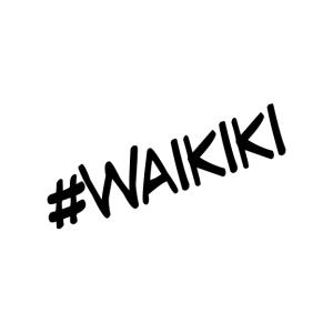ハッシュタグシリーズ #WAIKIKI オリジナル カッティングステッカー｜agstyle