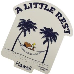 ハワイ限定 日焼け スヌーピー A LITTLE REST ステッカー Moni Honolulu モニ ホノルル Hawaii ハワイ 雑貨 ワイキキ SNOOPY ウッドストック waikiki｜agstyle