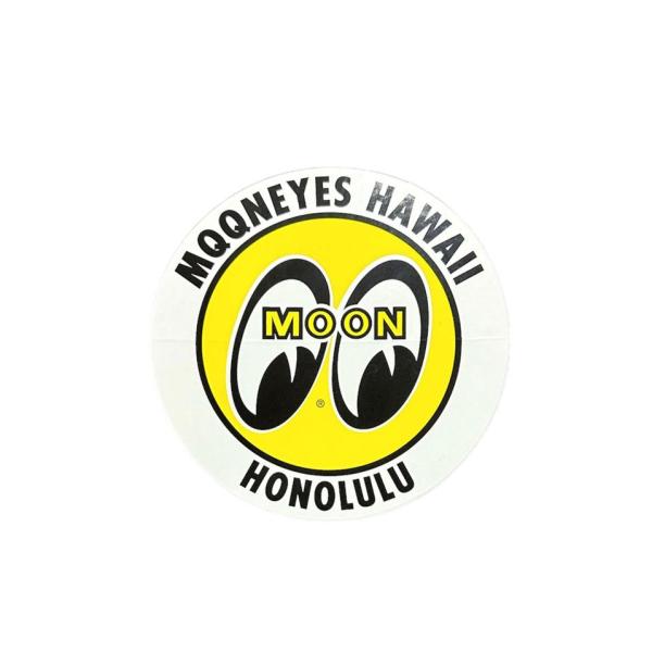 MOONEYES HAWAII 限定 Sサイズ ラウンドステッカー ムーンアイズ HDM USDM ...