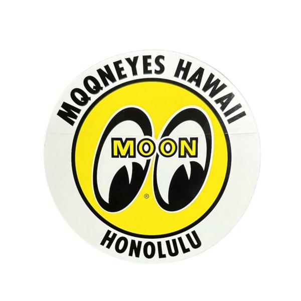 MOONEYES HAWAII 限定 Mサイズ ラウンドステッカー ムーンアイズ HDM USDM ...
