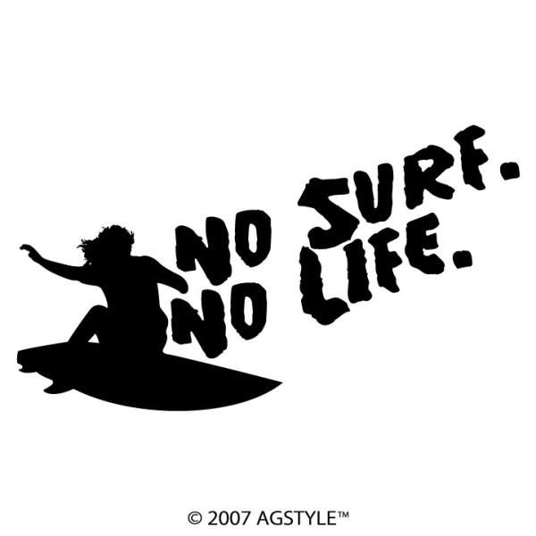 NO SURF NO LIFE カッティングステッカー ステッカー サーフ 波 車 JDM USDM...
