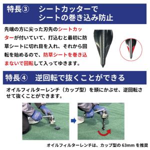 防草シート杭 ぬけに杭トルネード250N 25...の詳細画像4