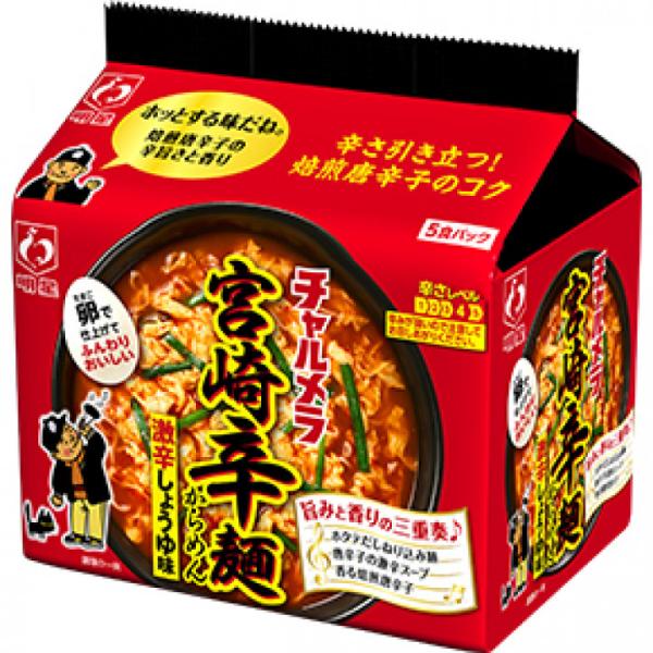 明星食品　チャルメラ 宮崎辛麺 5食パック　×6袋入