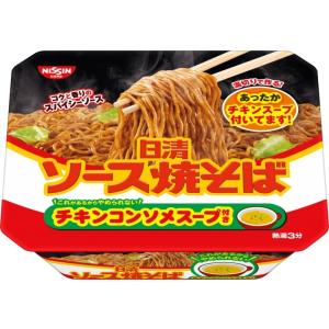 日清食品　日清ソース焼そばカップ チキンスープ付き　×12食入｜agvege