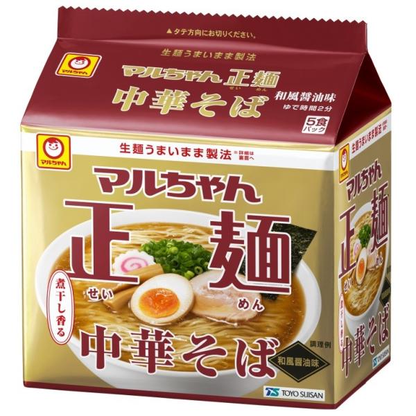東洋水産　マルちゃん正麺　中華そば　和風醤油味　5食パック　×6袋入