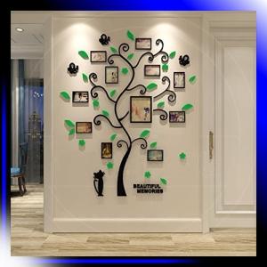 1.07*1.3m/ブラック+グリーン フォトフレーム 壁掛け 写真フレー